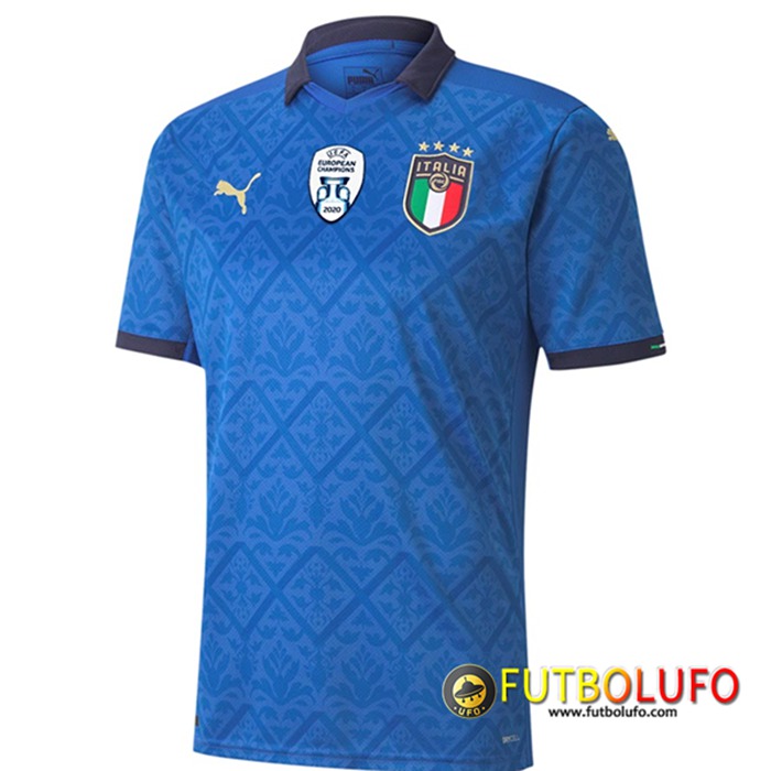 Camiseta Futbol Italia Titular UEFA Euro 2020 Champion