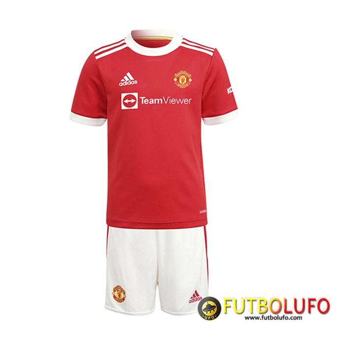 Camiseta Futbol Manchester United Niños Titular 2021/2022