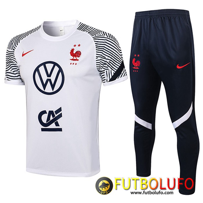 Camiseta Polo Francia + Pantalones Blanca 2021/2022