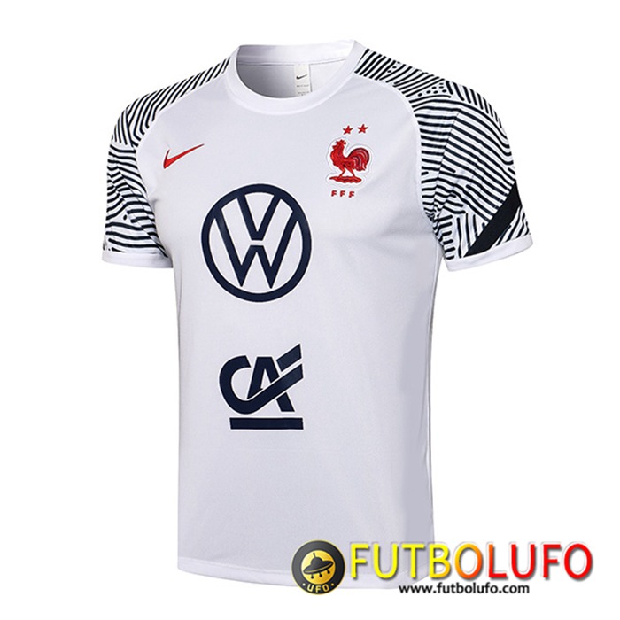 Camiseta Polo Francia Blanca 2021/2022