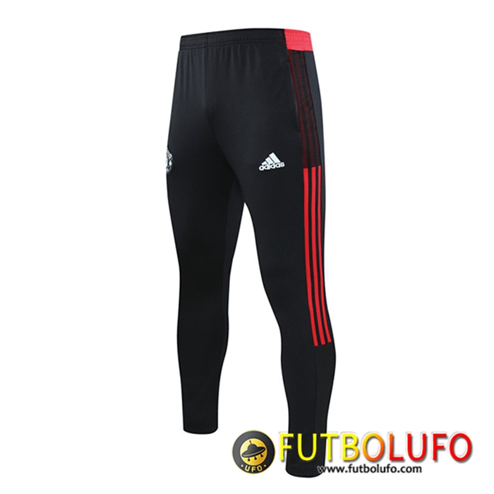 Pantalon Entrenamiento Manchester United Negro/Rojo 2021/2022
