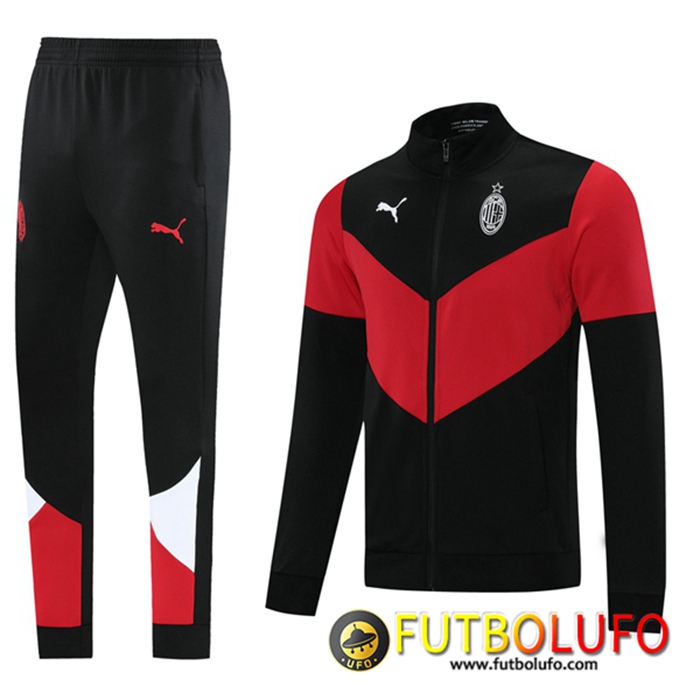 Chandal Equipos De Futbol - Chaqueta AC Milan Negro 2021/2022 -1