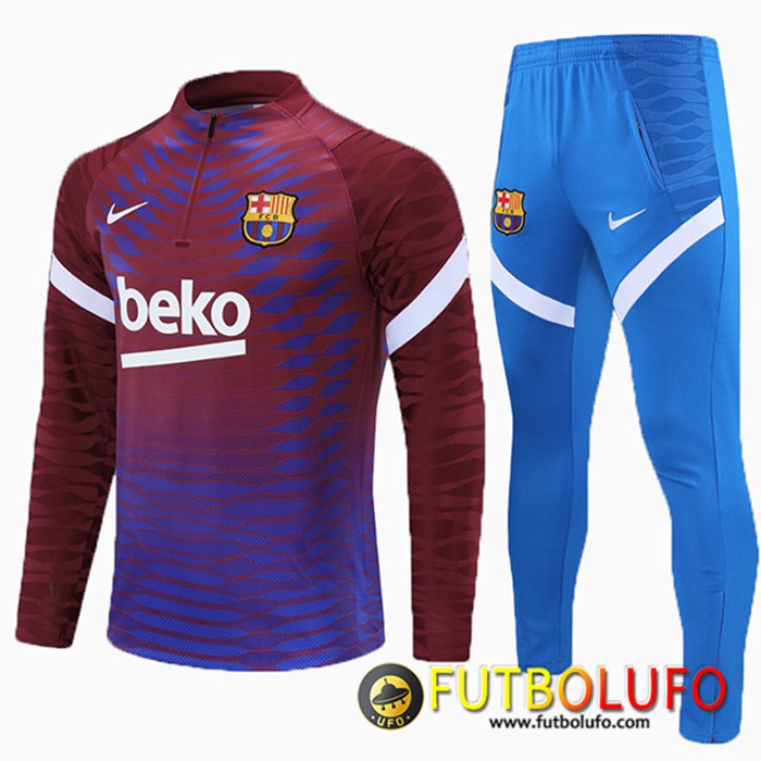 Chandal Equipos De Futbol FC Barcelona Niños Azul/Rojo 2021/2022