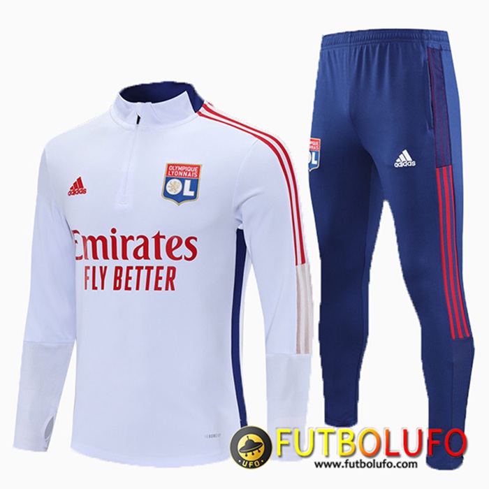 Chandal Equipos De Futbol Lyon OL Niños Blanca 2021/2022