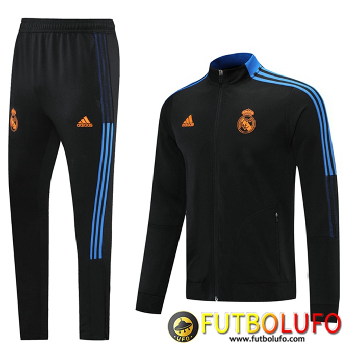 Chandal Equipos De Futbol - Chaqueta Real Madrid Niños Negro 2021/2022