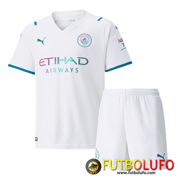 Camiseta Futbol Manchester City Niños Alternativo 2021/2022