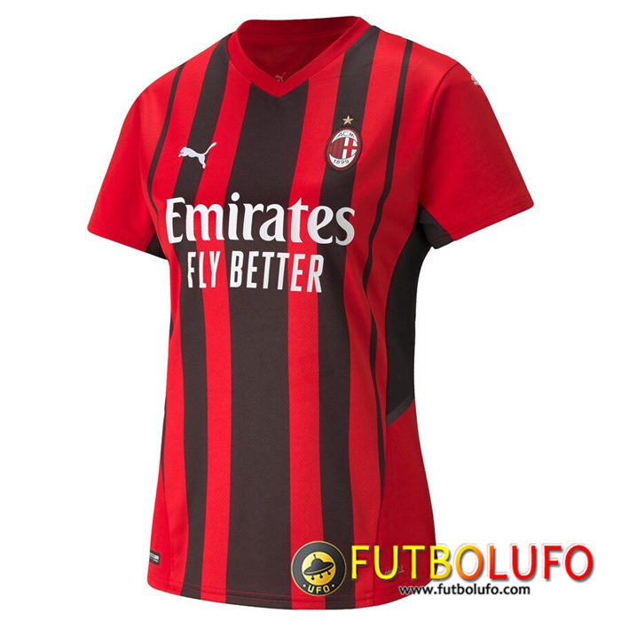 Camiseta Futbol AC Milan Mujer Titular 2021/2022