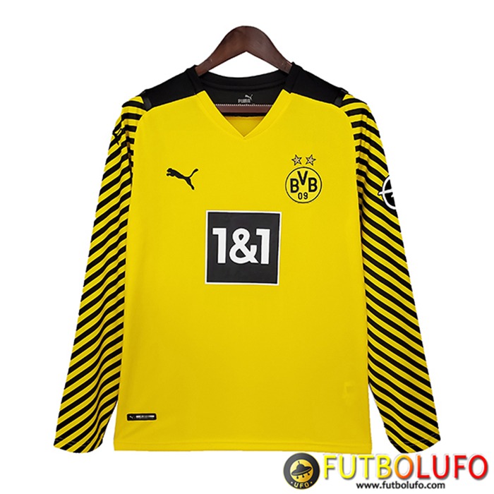 Camiseta Futbol Dortmund BVB Titular Manga Larga 2021/2022
