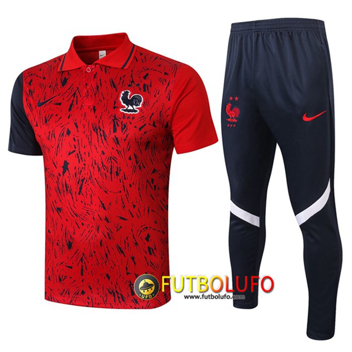 Polo Equipos De Futbol Francia + Pantalones Rojo 2020/2021