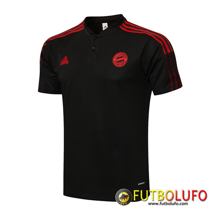 Camiseta Polo Bayern Munich Negro/Rojo 2021/2022