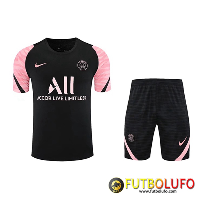 Camiseta Entrenamiento Jordan PSG + Cortos Negro/Rosa 2021/2022