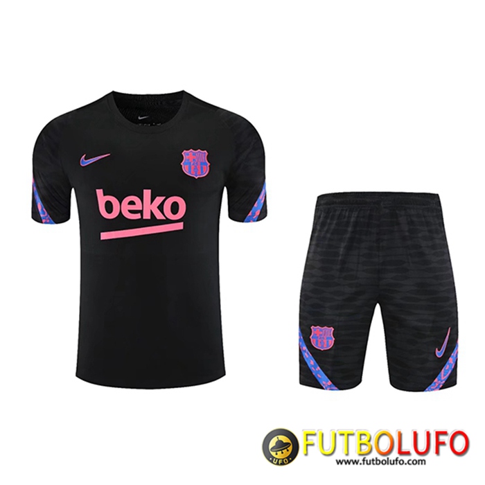 Camiseta Entrenamiento FC Barcelona + Cortos Negro 2021/2022