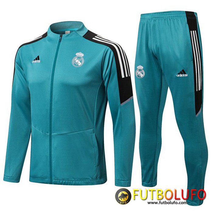 Chandal Equipos De Futbol - Chaqueta Real Madrid Verde/Negro 2021/2022
