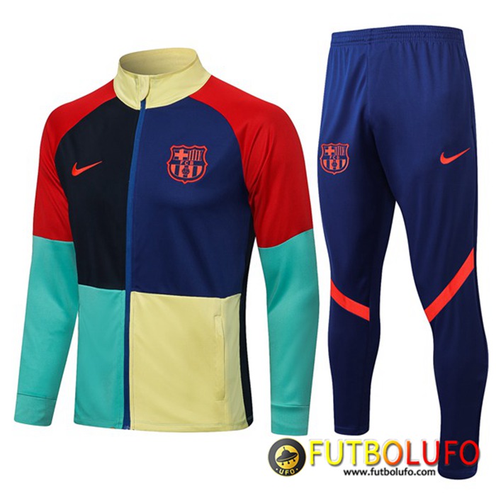 Chandal Equipos De Futbol - Chaqueta FC Barcelona Rojo/Amarillo/Verde/Negro 2021/2022