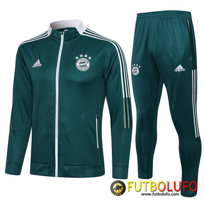 Chandal Equipos De Futbol - Chaqueta Bayern Munich Verde Fonce 2021/2022
