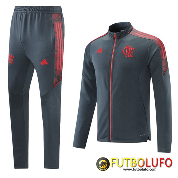 Chandal Equipos De Futbol - Chaqueta Flamengo Gris 2021/2022