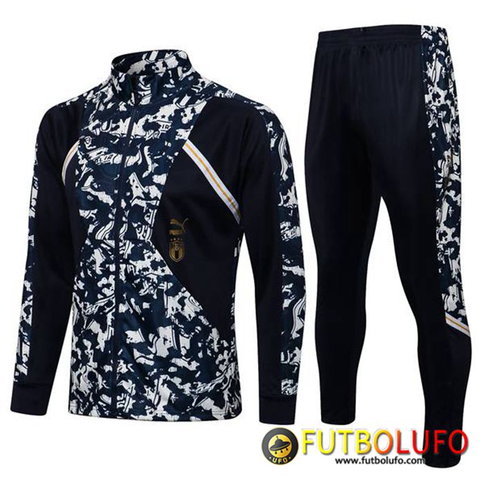 Chandal Equipos De Futbol - Chaqueta Italia Negro/Gris 2021/2022
