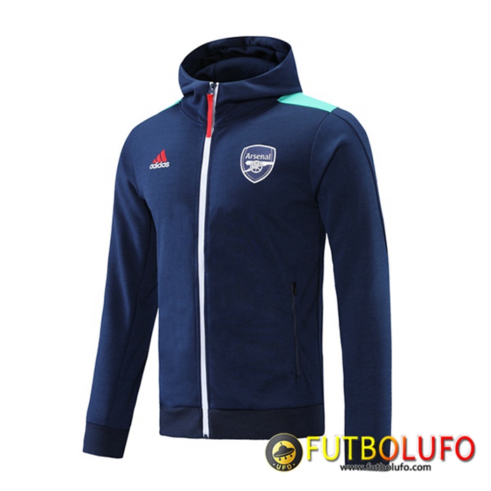 Chaqueta Con Capucha FC Arsenal Azul Marino 2021/2022
