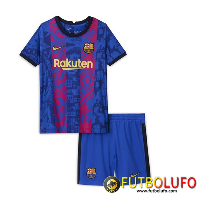 Camiseta Futbol FC Barcelona Ninos Tercero 2021/2022