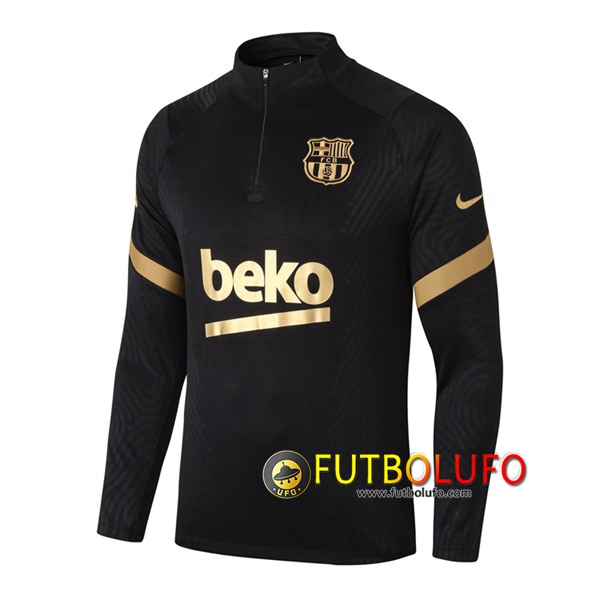 Sudadera de entrenamiento FC Barcelona Negro/Amarillo 2020/2021
