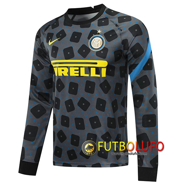 Sudadera de entrenamiento Inter Milan Negro/Gris 2020/2021