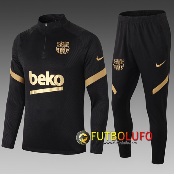 Chandal del FC Barcelona Niños Negro 2020/2021 Sudadera + Pantalones