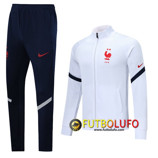 Chandal del Francia Blanco 2019 2020 Chaqueta + Pantalones