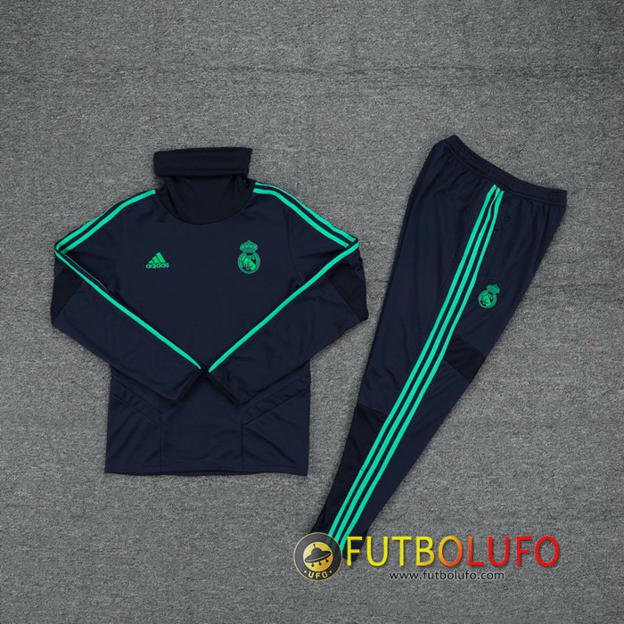 Nueva Chandal del Real Madrid Cian Cuello Alto 2019 2020 Sudadera + Pantalones