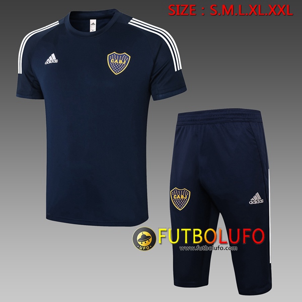 Camiseta Entrenamiento Boca Juniors + Pantalones 3/4 Azul Royal 2020/2021