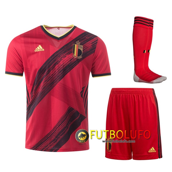 Traje Camisetas Futbol Belgica Primera (Cortos+Calcetines) UEFA Euro 2020