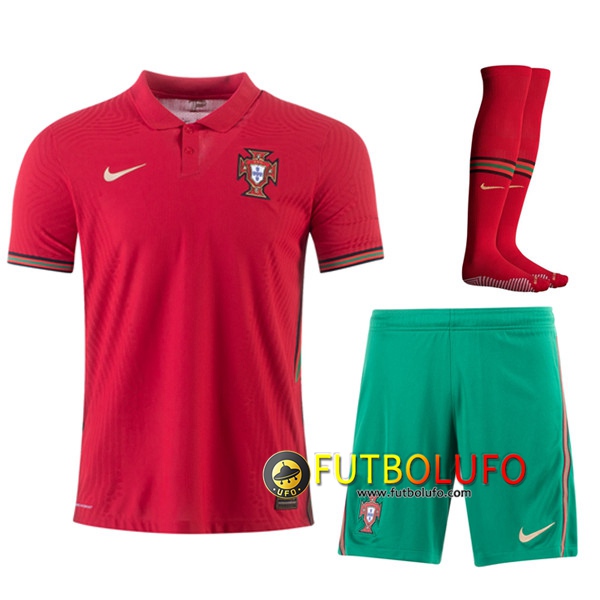 Traje Camisetas Futbol Portugal Primera (Cortos+Calcetines) UEFA Euro 2020