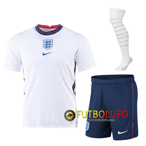 Traje Camisetas Futbol Inglaterra Primera (Cortos+Calcetines) UEFA Euro 2020