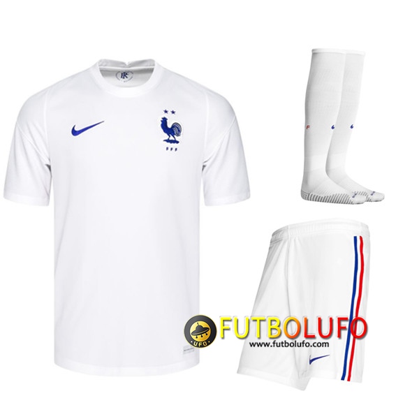 Traje Camisetas Futbol Francia Segunda (Cortos+Calcetines) UEFA Euro 2020