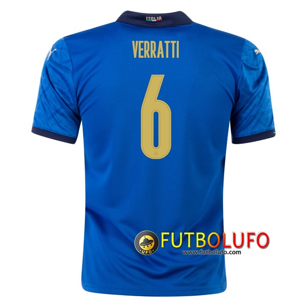 Camisetas Futbol Italia (VERRATTI 6) Primera UEFA Euro 2020