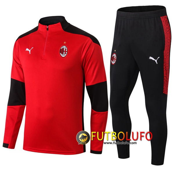 Chandal del Milan AC Roja 2020 2021 Sudadera + Pantalones