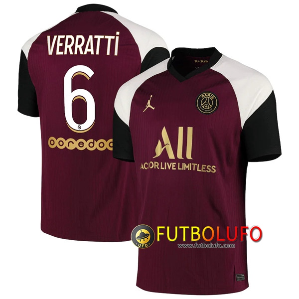 Camisetas Futbol PSG (Verratti 6) Tercera 2020/2021
