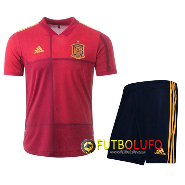 Nueva Camisetas Futbol España Ninos Primera UEFA Euro 2020