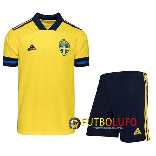 Nueva Camisetas Futbol Suecia Ninos Primera UEFA Euro 2020