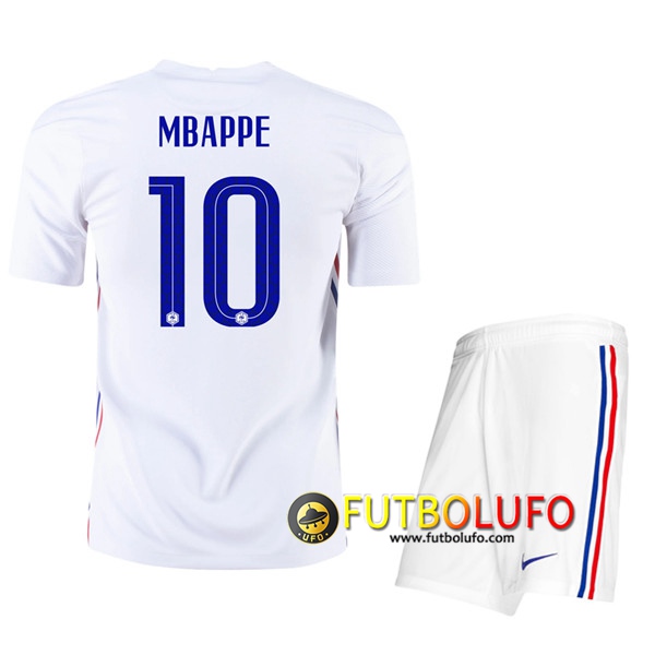 Camisetas Futbol UEFA Euro 2020 Francia (Mbappe 10) Ninos Segunda