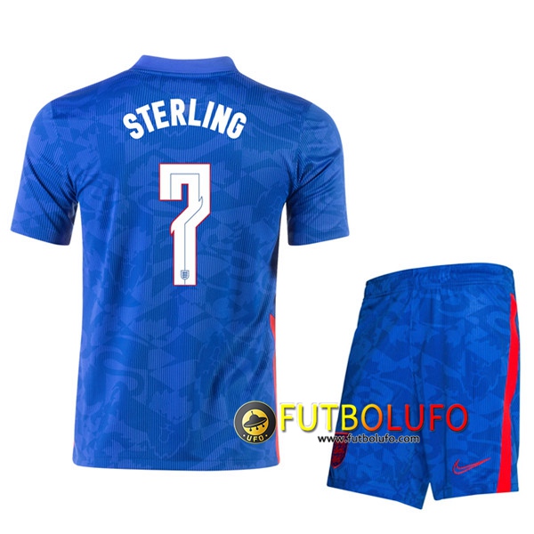 Camisetas Futbol UEFA Euro 2020 Inglaterra (Sterling 7) Ninos Segunda