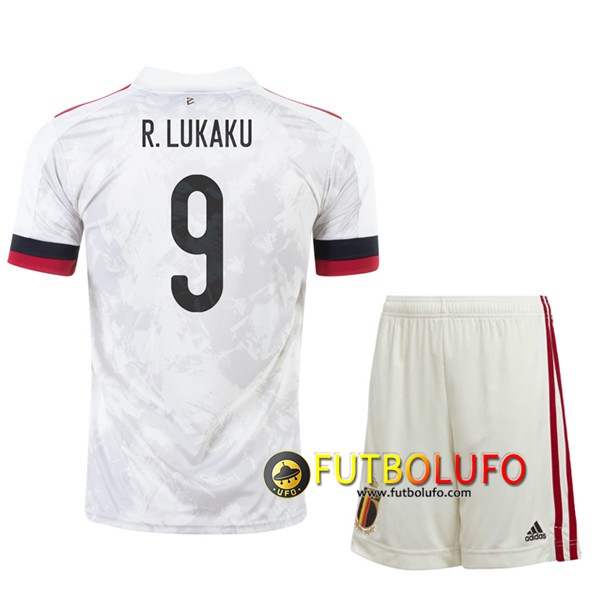 Camisetas Futbol UEFA Euro 2020 Belgica (R.Lukaku 9) Ninos Segunda