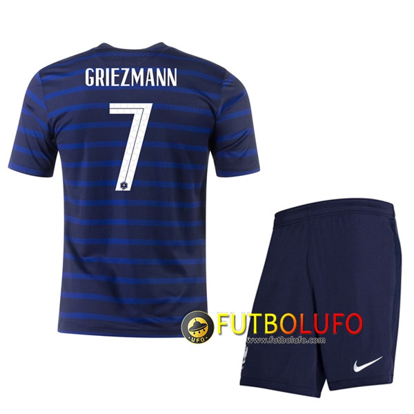 Camisetas Futbol UEFA Euro 2020 Francia (Griezmann 7) Ninos Primera