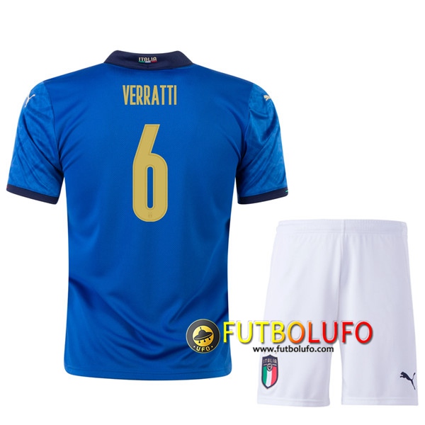 Camisetas Futbol UEFA Euro 2020 Italia (VERRATTI 6) Ninos Primera