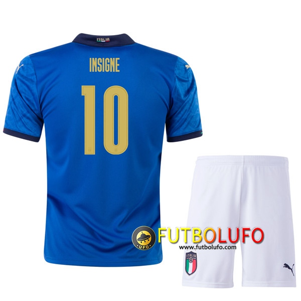 Camisetas Futbol UEFA Euro 2020 Italia (INSIGNE 10) Ninos Primera