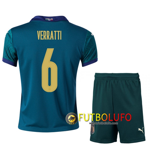 Camisetas Futbol UEFA Euro 2020 Italia (VERRATTI 6) Ninos Tercera