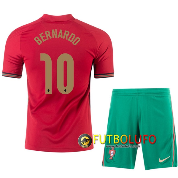 Camisetas Futbol UEFA Euro 2020 Portugal (BERNARDO 10) Ninos Primera