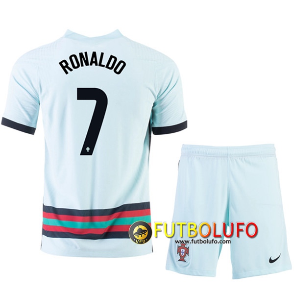 Camisetas Futbol UEFA Euro 2020 Portugal (RONALDO 7) Ninos Segunda