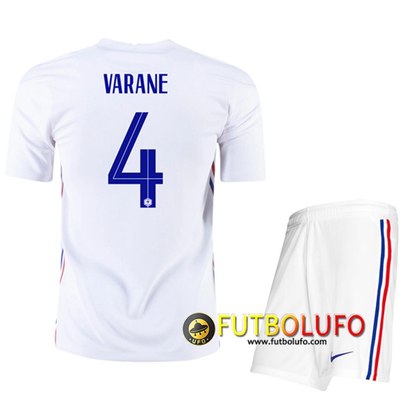 Camisetas Futbol UEFA Euro 2020 Francia (Varane 4) Ninos Segunda