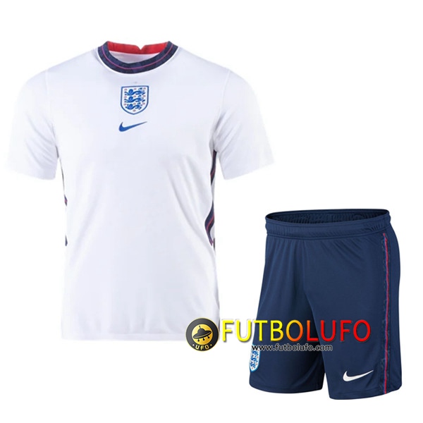 Traje Camisetas Futbol Inglaterra Primera + Cortos UEFA Euro 2020