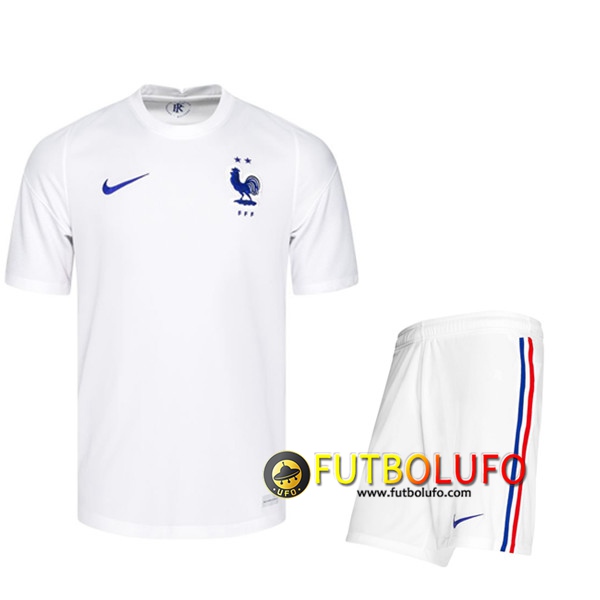 Traje Camisetas Futbol Francia Segunda + Cortos UEFA Euro 2020